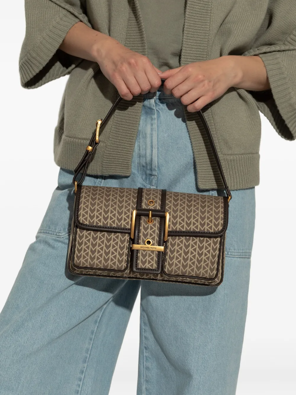 Michael Kors Colby schoudertas Bruin