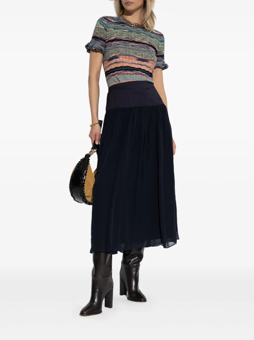 Ulla Johnson A-line midi skirt - Blauw