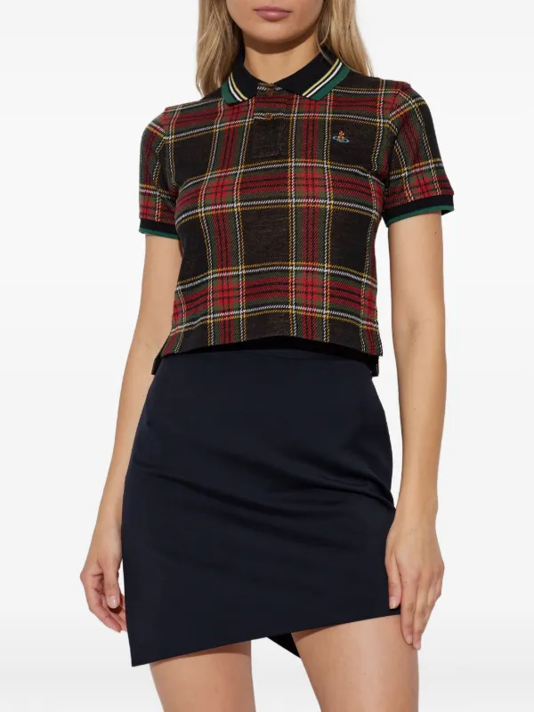 Vivienne Westwood Plaid short-sleeve Polo Shirt | Red | FARFETCH