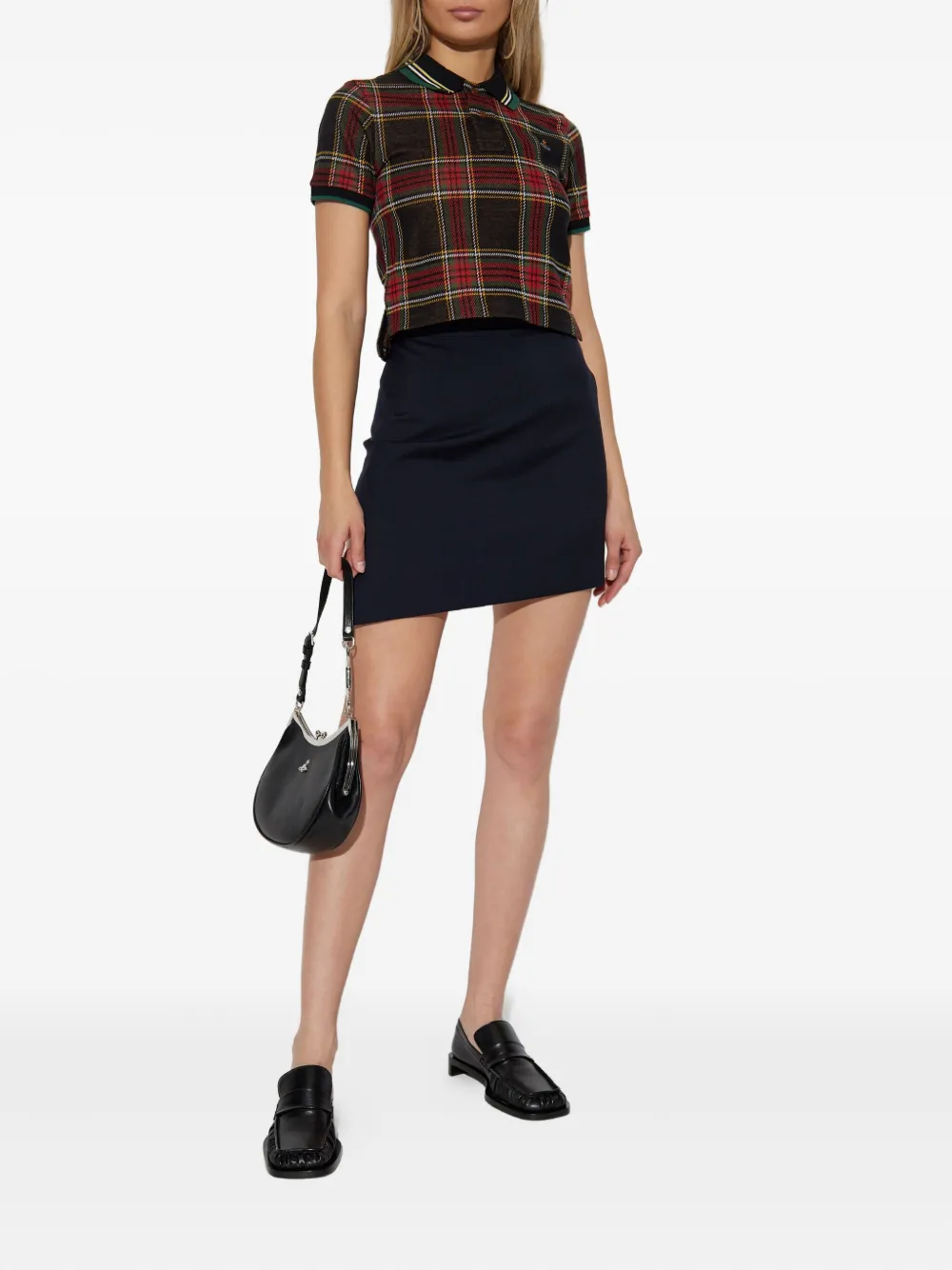 Vivienne Westwood plaid short-sleeve polo shirt - Rood