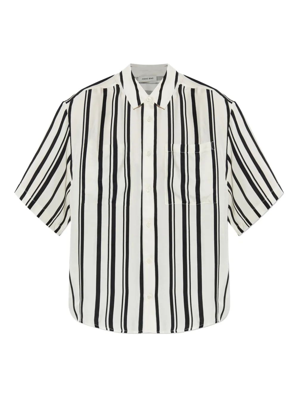 striped short-sleeve shirt