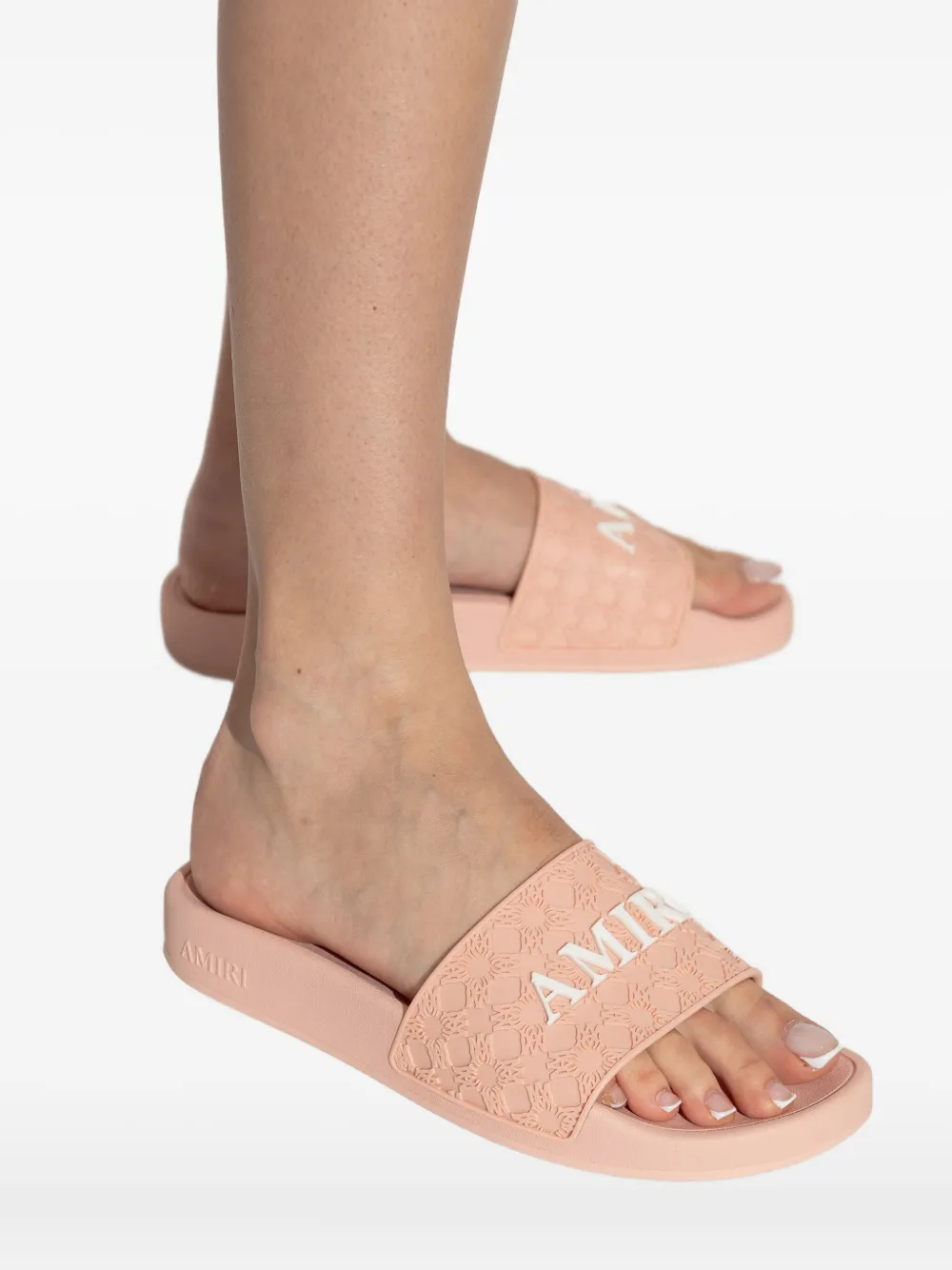 AMIRI MA Quad embossed slides Pink