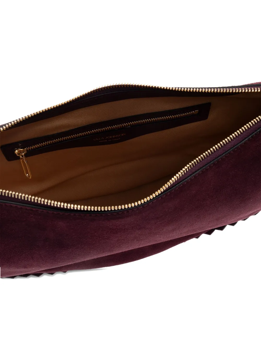 Ulla Johnson Leren schoudertas Rood