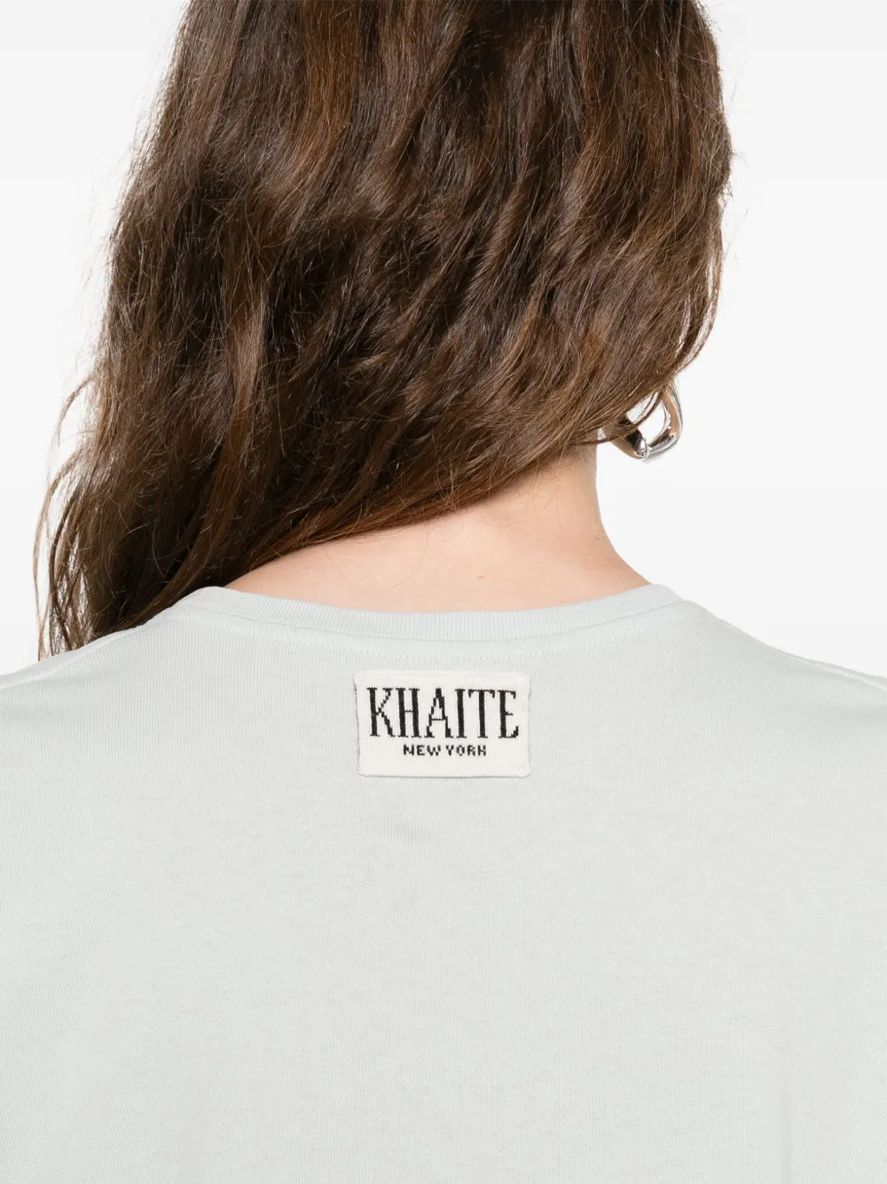 KHAITE Katoenen T-shirt Blauw