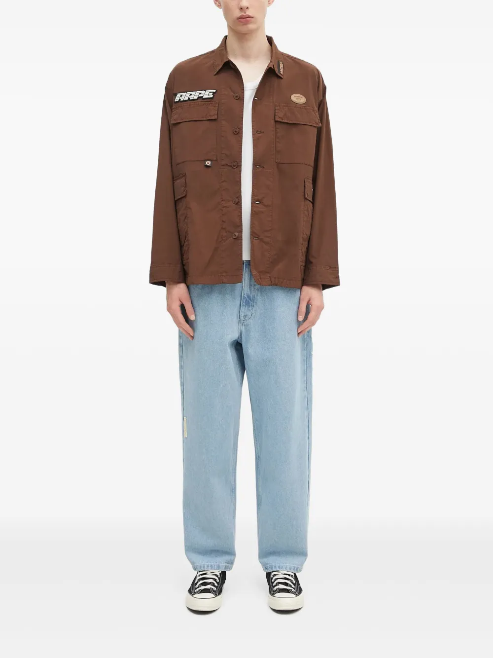 AAPE BY *A BATHING APE cargo-pocket overshirt Bruin