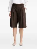 A.L.C. pleated side-pockets shorts - Brown