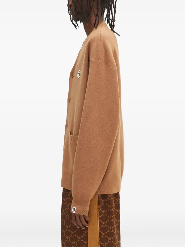 AAPE BY *A BATHING APE® ロゴパッチ カーディガン | ブラウン 