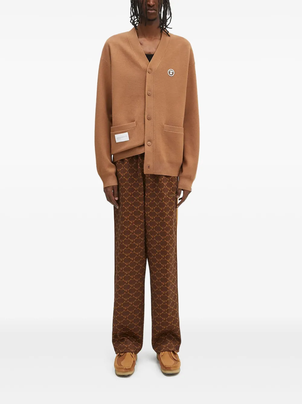 AAPE BY *A BATHING APE® logo-patch cardigan | marrón | Image 1