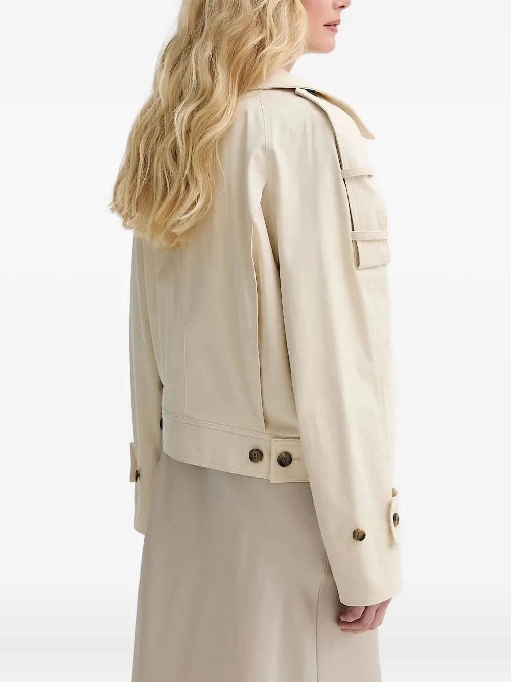 A.l.c Miles Oversized Stretch Cotton Jacket In Neutral