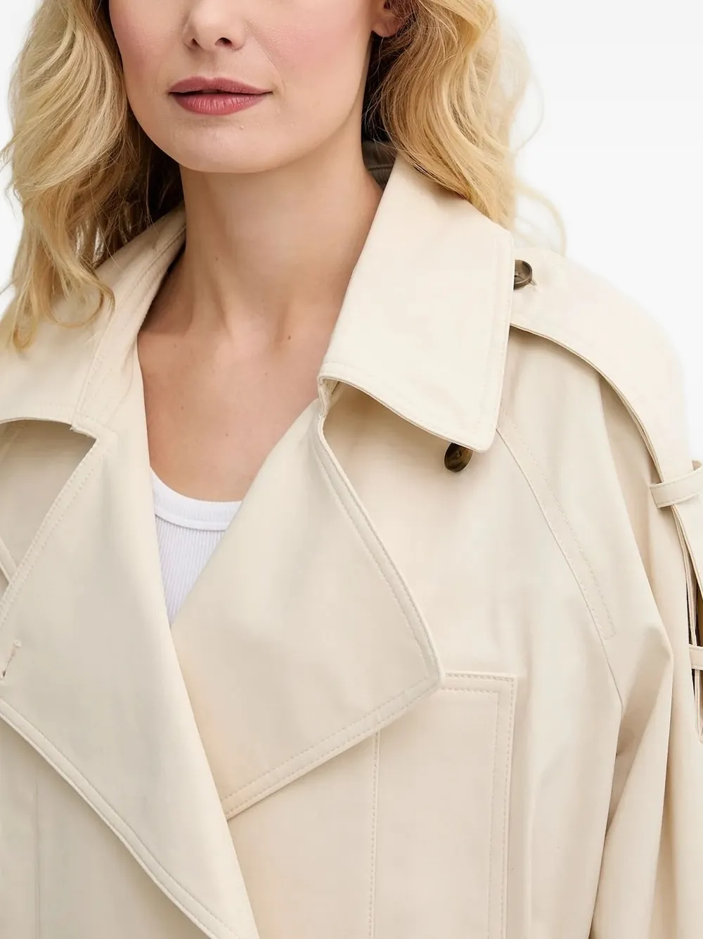 A.l.c Miles Oversized Stretch Cotton Jacket In Neutral