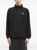 AAPE BY *A BATHING APE® button-placket fleece sweatshirt - Black