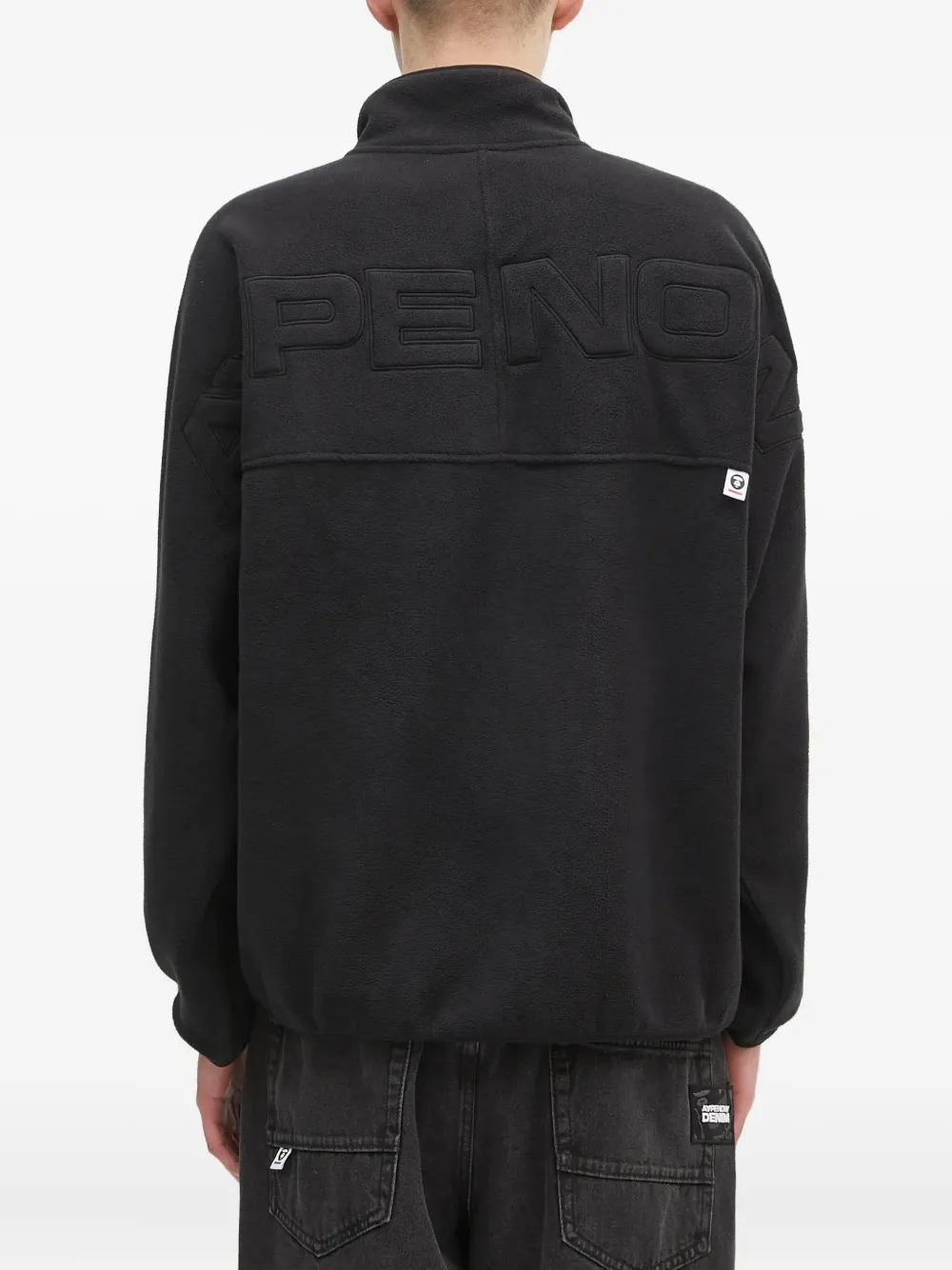 AAPE BY *A BATHING APE Fleece sweater met knopen Zwart