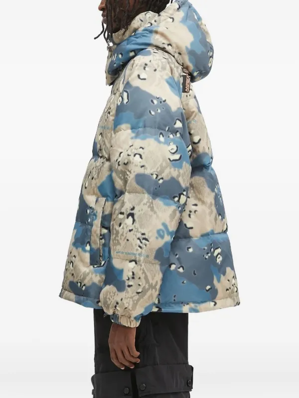 AAPE BY *A BATHING APE® フーデッド パデッドジャケット | ブルー 