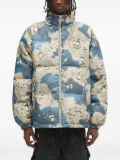 AAPE BY *A BATHING APE® hooded puffer jacket - Blue