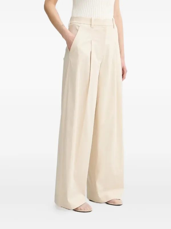 A.L.C. Pleated-front Trousers in Neutrals