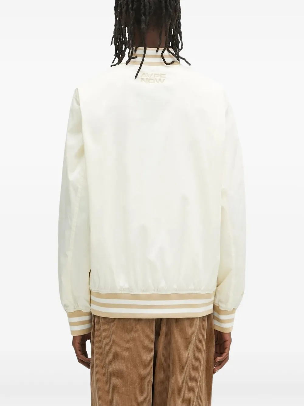 AAPE BY *A BATHING APE Now embroidered bomber jacket Beige