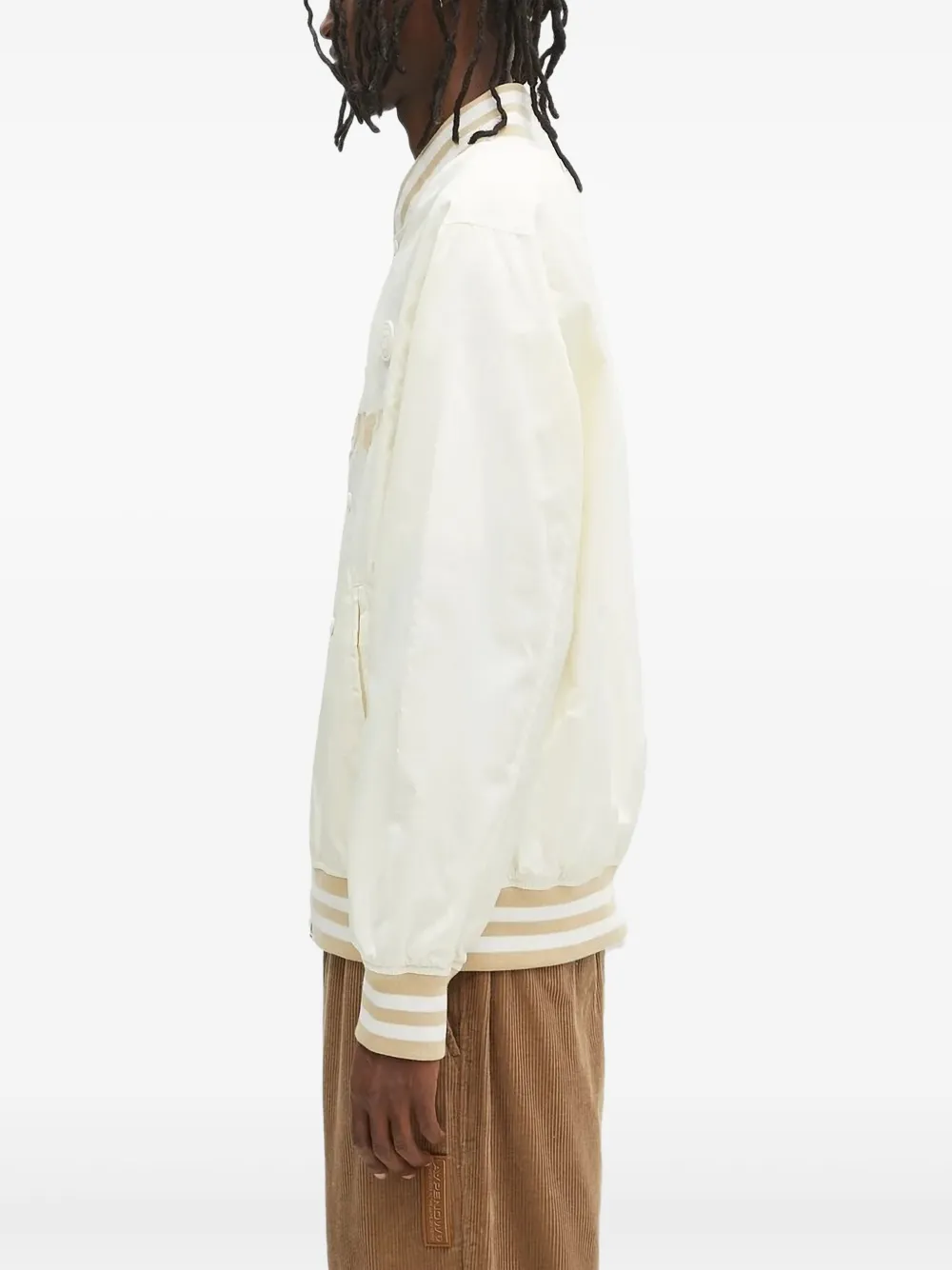 AAPE BY *A BATHING APE Now embroidered bomber jacket Beige