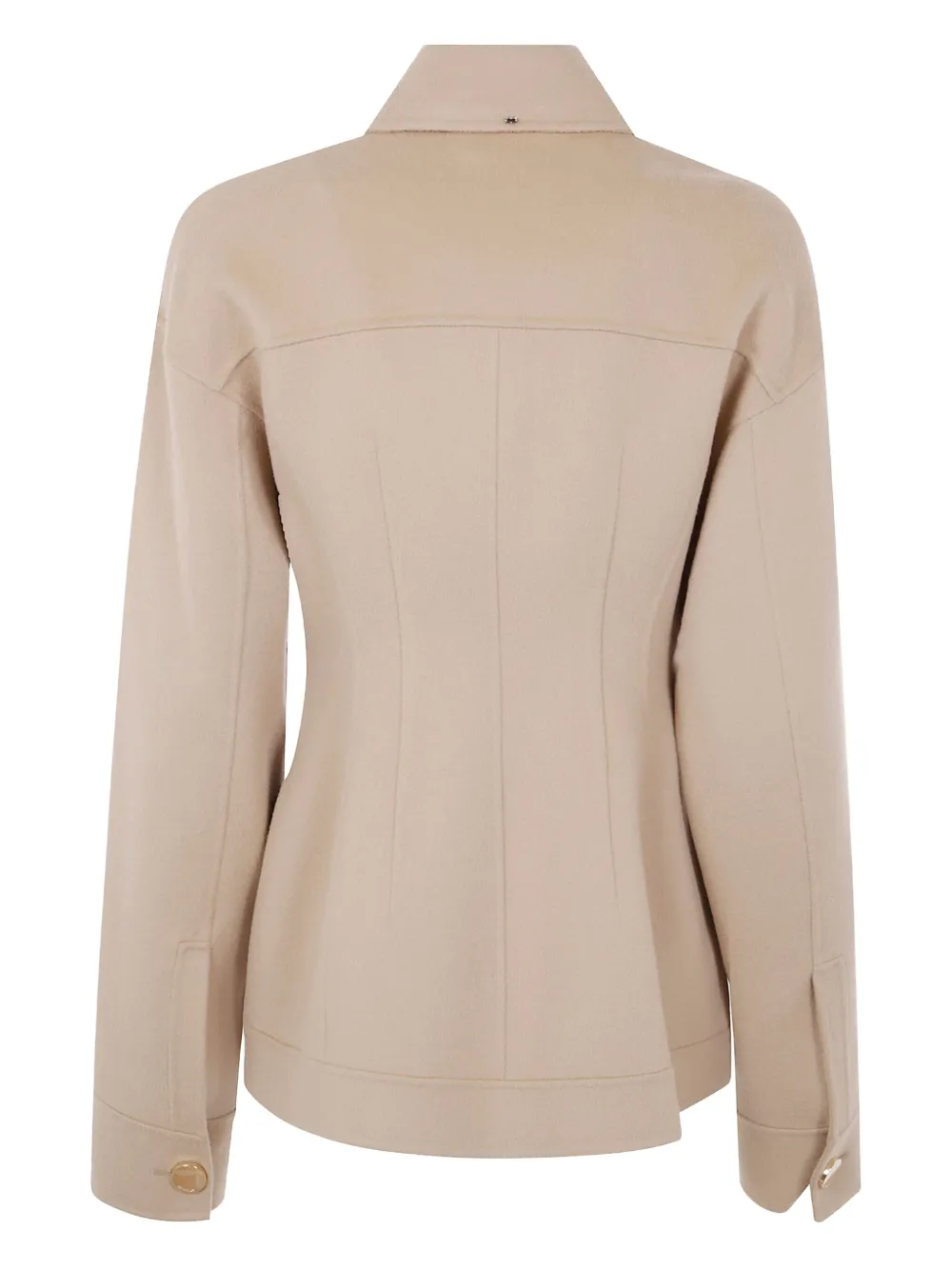Sportmax button-fastening flap-pocket jacket Beige