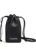Marni drawstring leather wallet - Black