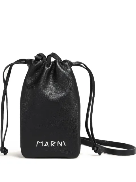 Marni drawstring leather wallet