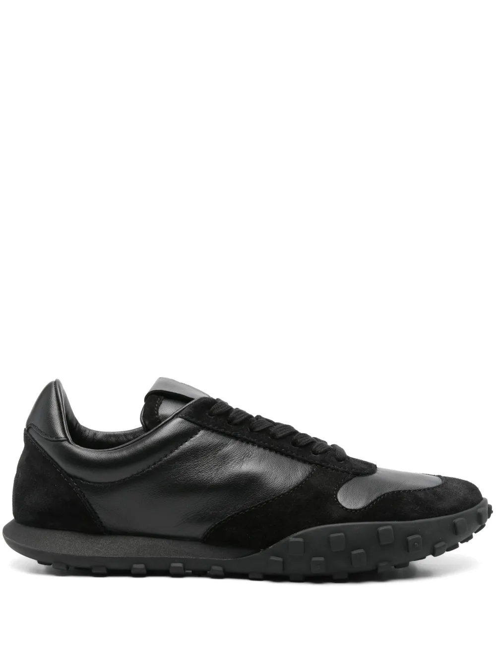 Jil Sander leather lace-up sneakers Black