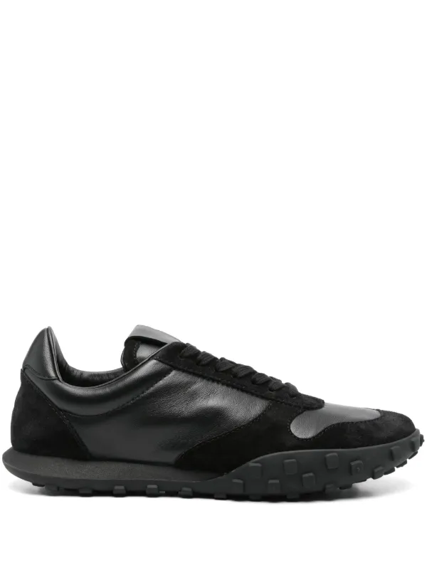 Jil Sander レースアップ レザースニーカー | ブラック | FARFETCH JP