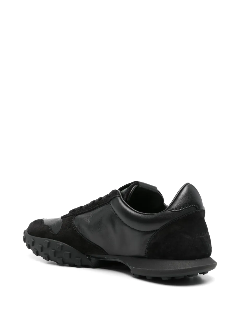 Jil Sander leather lace-up sneakers Black