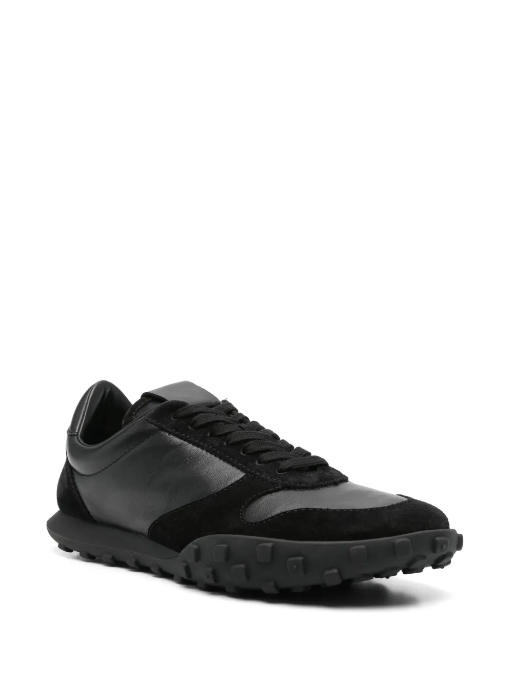 Jil Sander leather lace-up sneakers Black