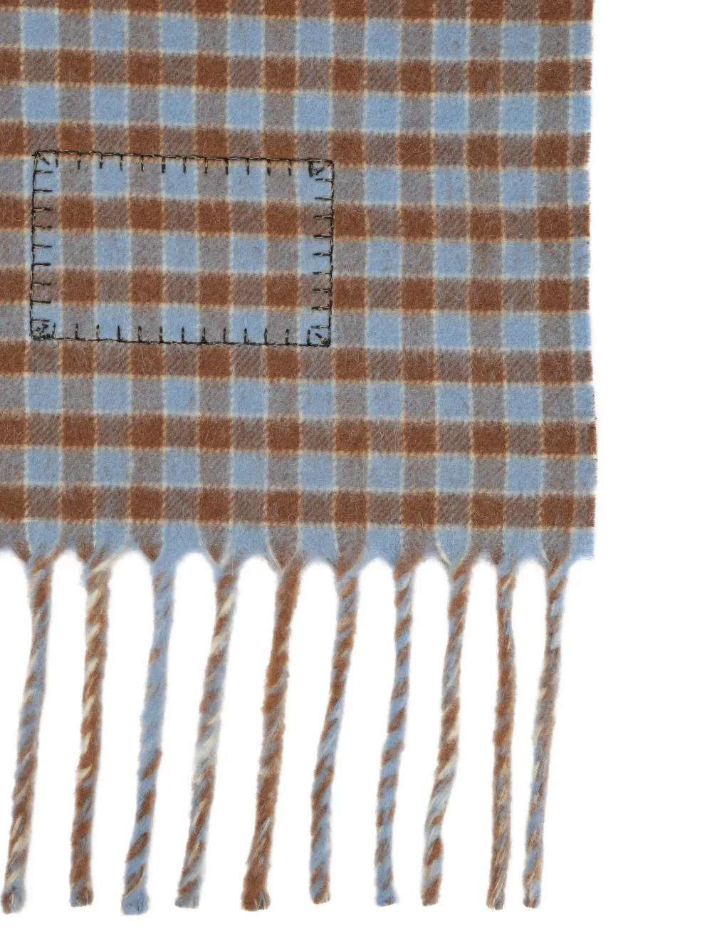 Marni plaid-pattern fringed scarf | Image 2