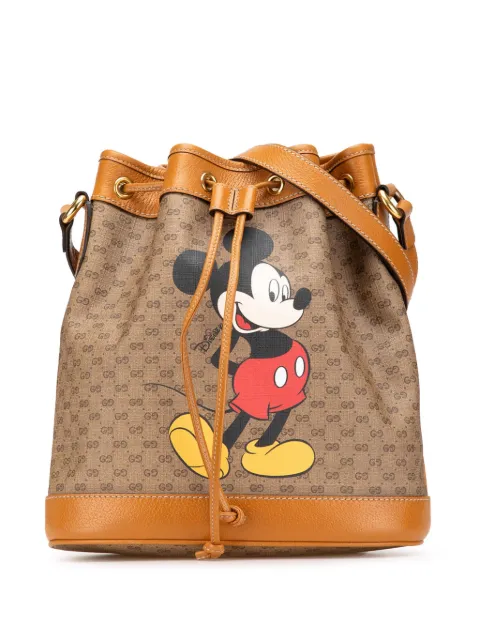 Gucci Pre-Owned شنطة باكيت 'ميكي ماوس' بنقش GG سوبريم صغير 2016-2024
