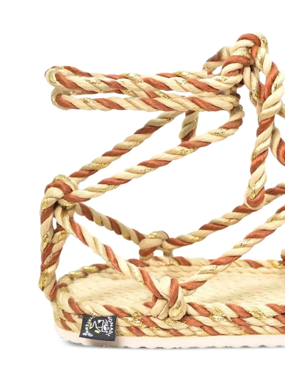 Nomadic State of Mind rope-tie flat sandals Beige