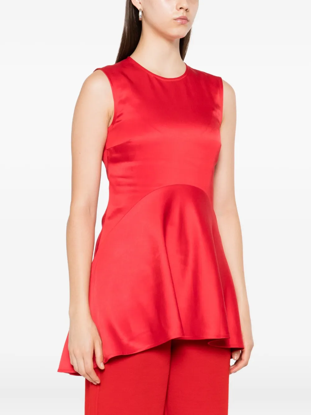 JW Anderson Mouwloze asymmetrische blouse Rood