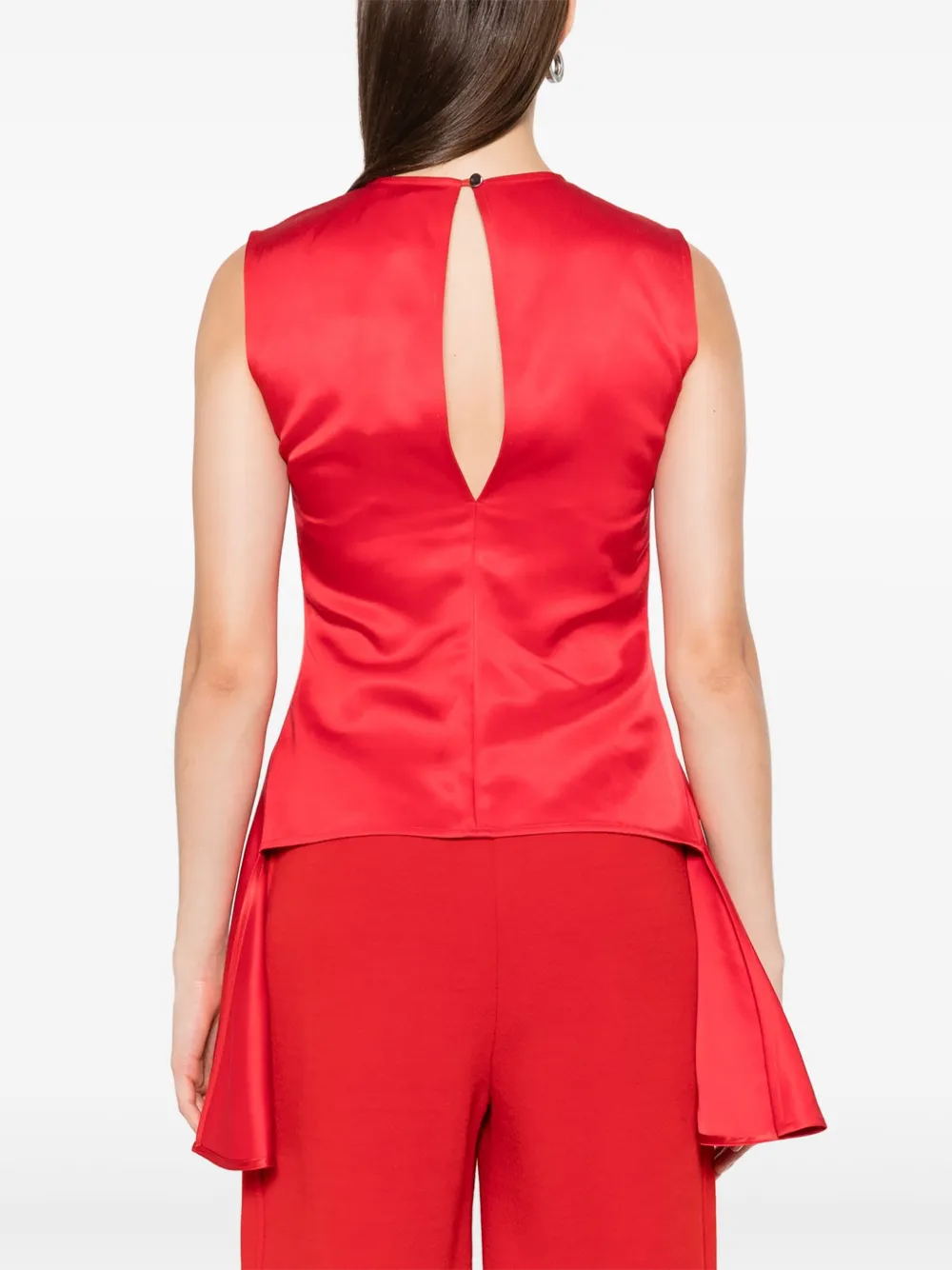 JW Anderson Mouwloze asymmetrische blouse Rood