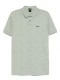 BOSS geometric-pattern polo shirt - Green
