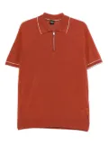BOSS half-zip knitted polo shirt - Red