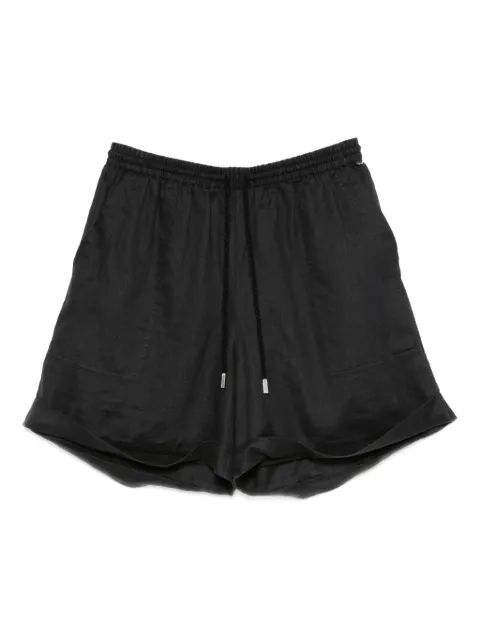 BOSS twisted-drawstring ramie shorts