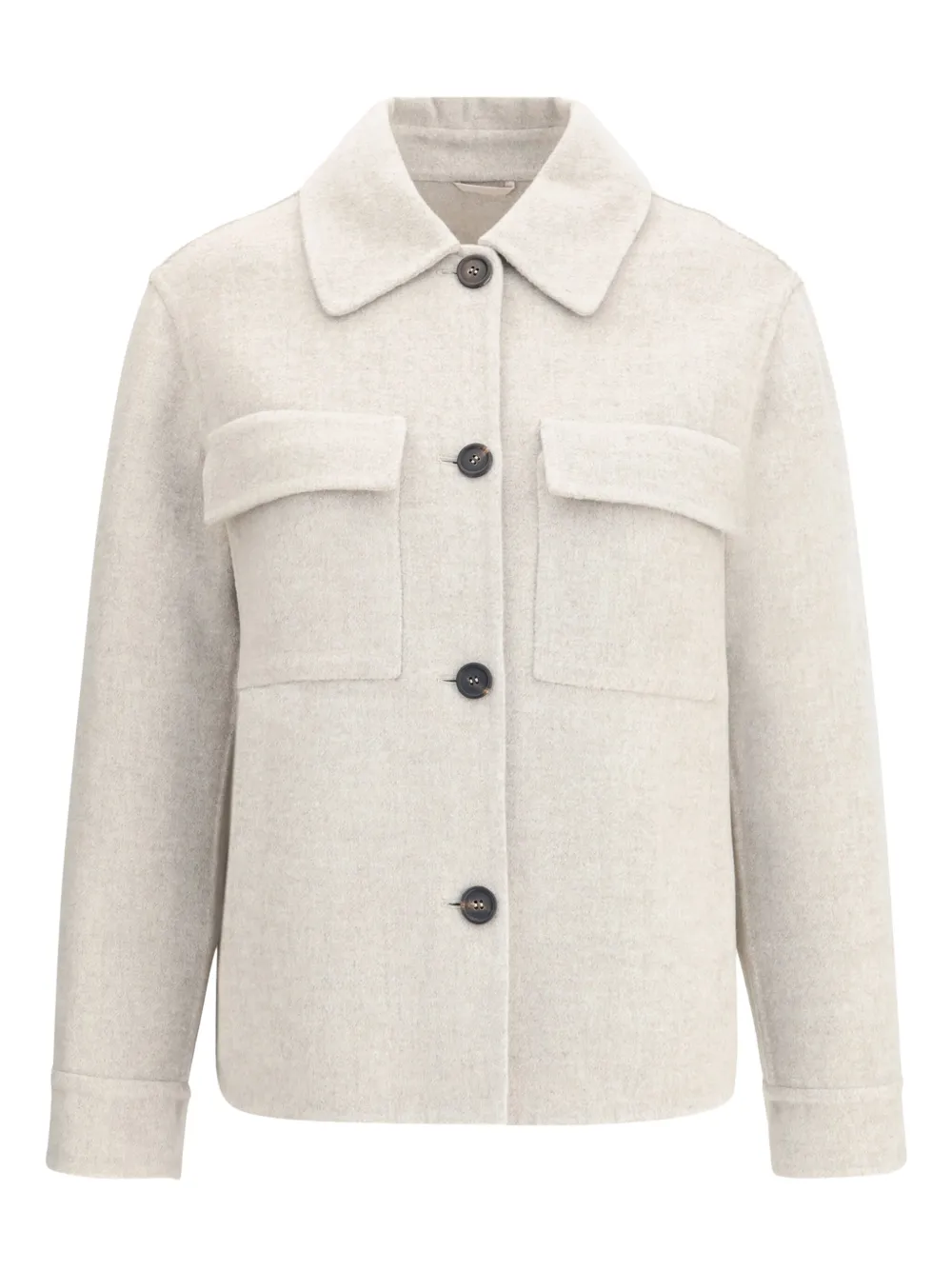 Brunello Cucinelli Blouse met klepzakken en knopen Beige