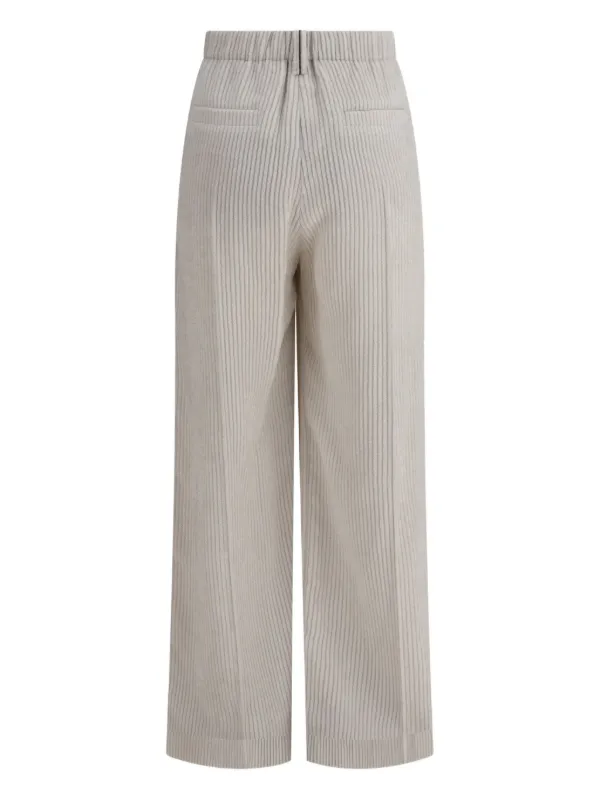 Brunello Cucinelli コーデュロイ ワイドパンツ | ニュートラル