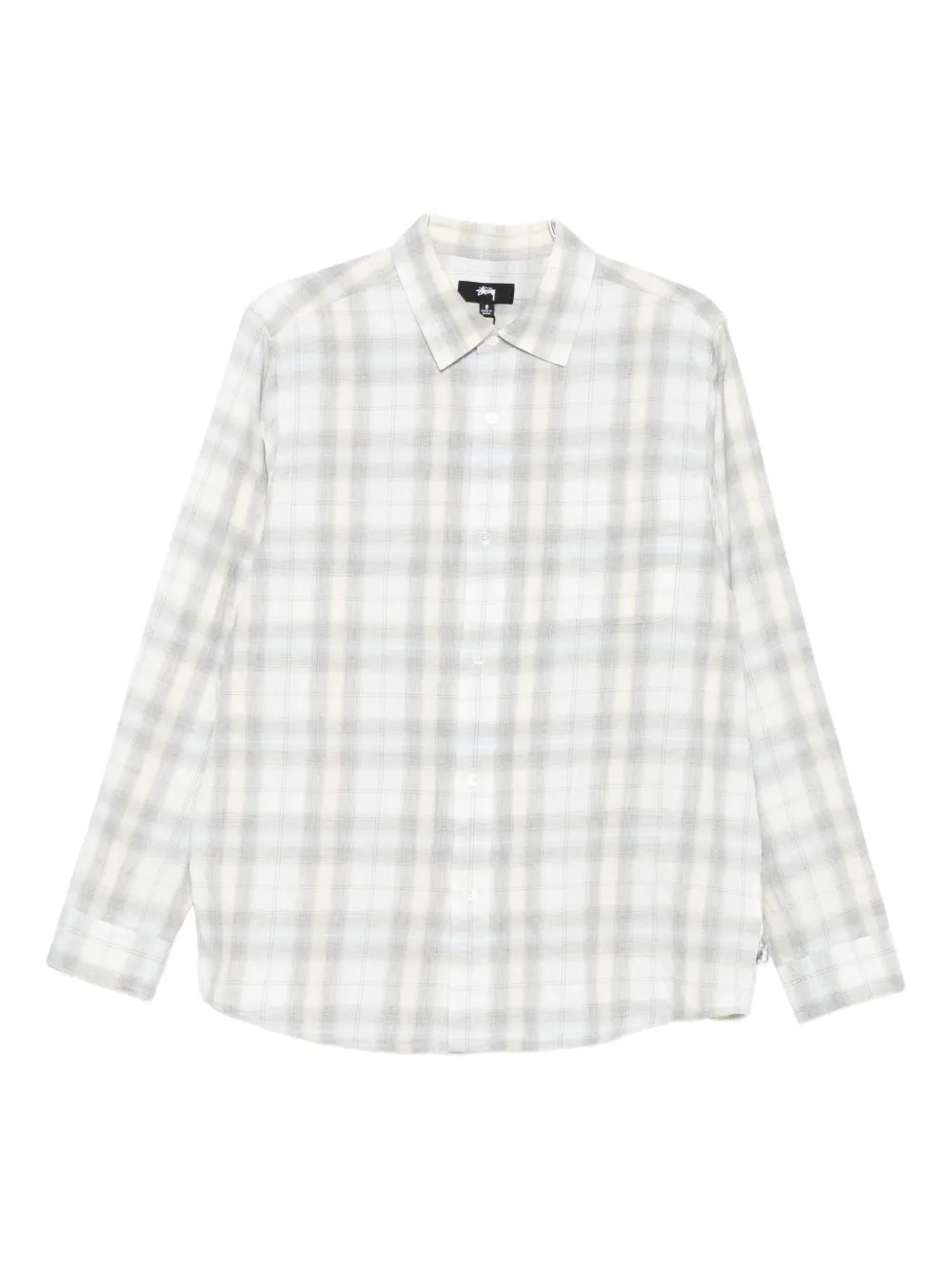 Stüssy checked long-sleeve shirt | White | Image 1