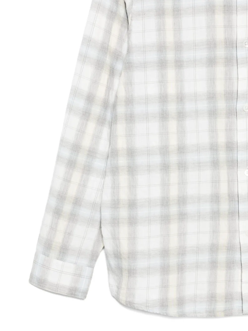 Stussy Checked Long-sleeve Shirt In White