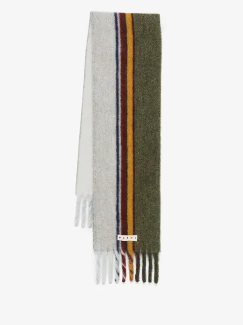 Marni logo-patch scarf