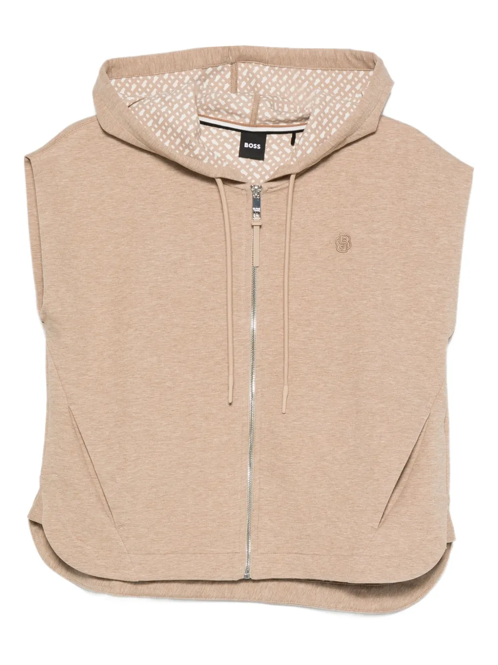 BOSS Mouwloze hoodie Beige