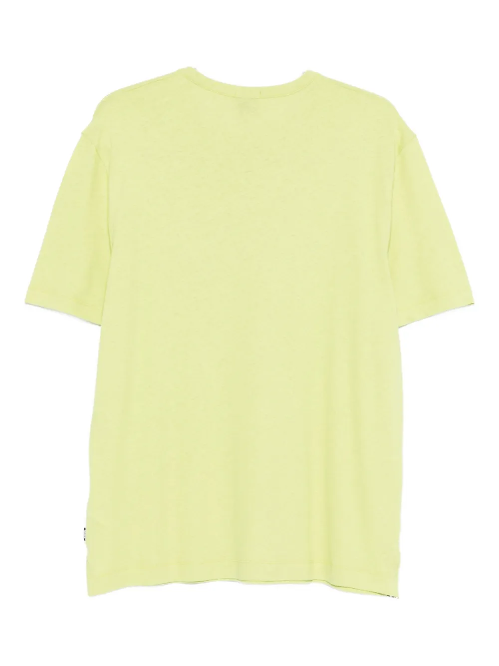 BOSS linen T-shirt Groen