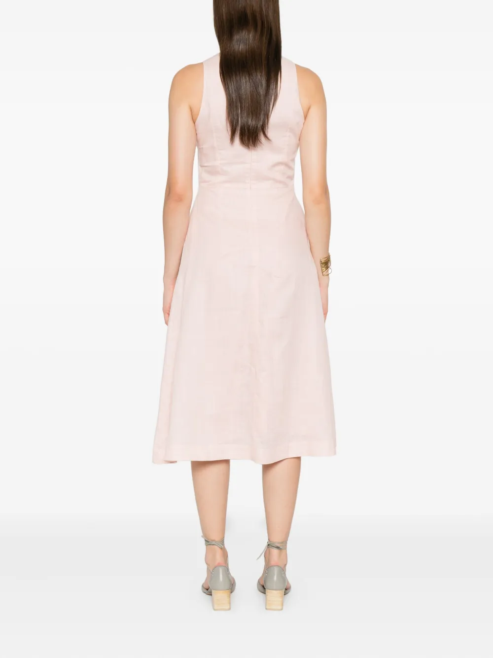 BOSS Midi-jurk met V-hals Roze