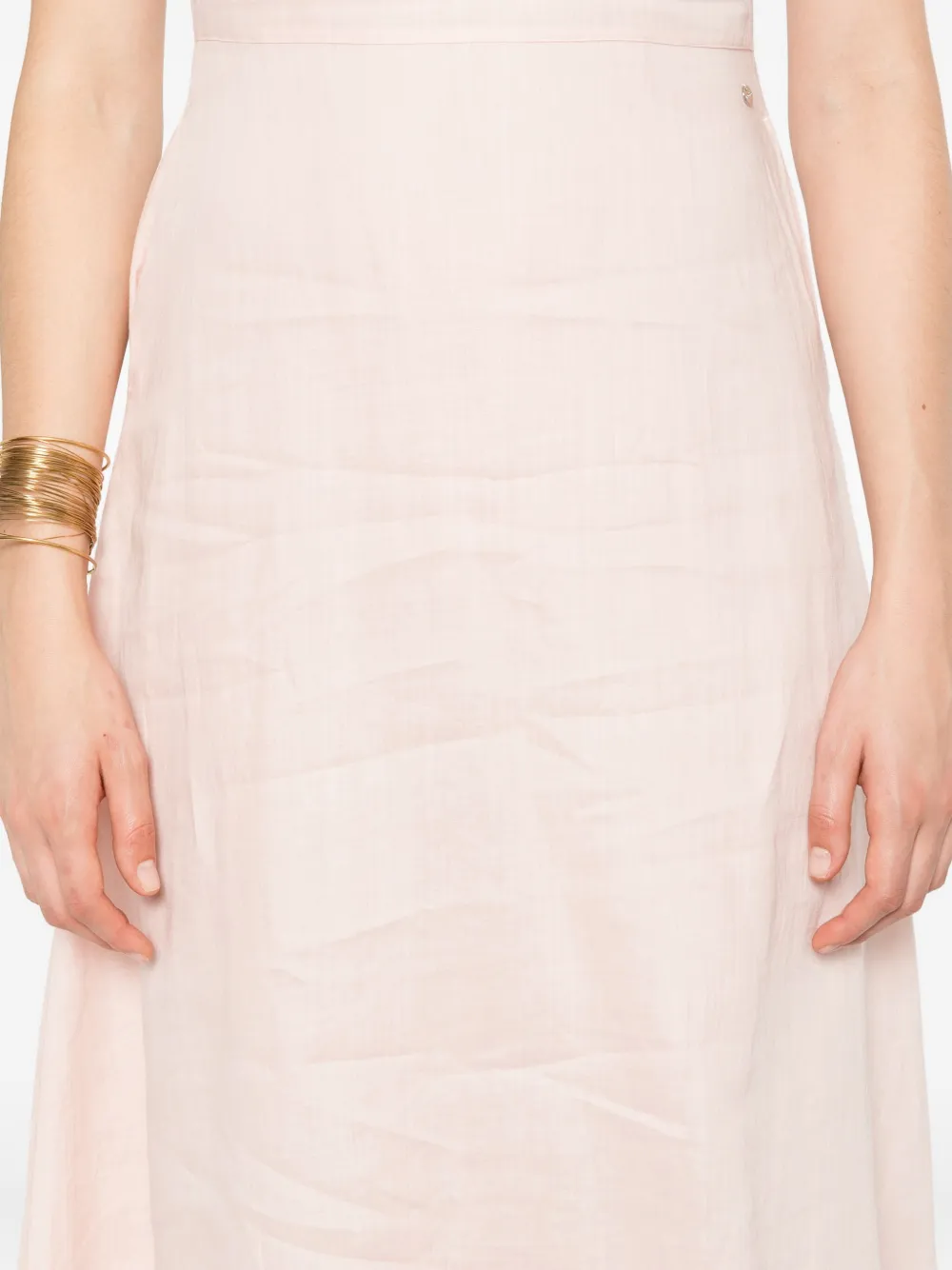 BOSS Midi-jurk met V-hals Roze