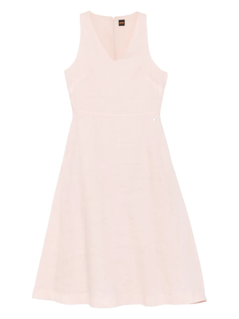 BOSS Midi-jurk met V-hals Roze
