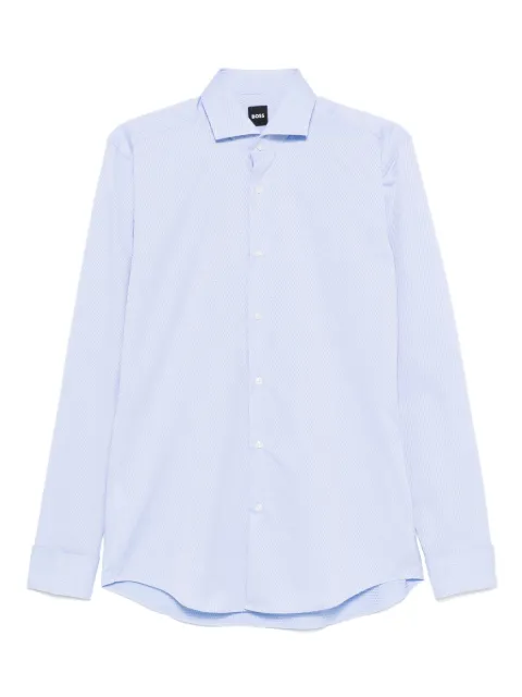 BOSS textured cotton shirt