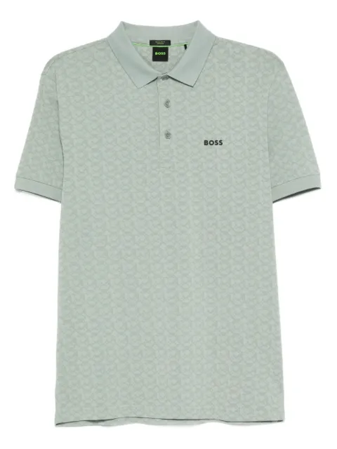 BOSS logo-print polo shirt