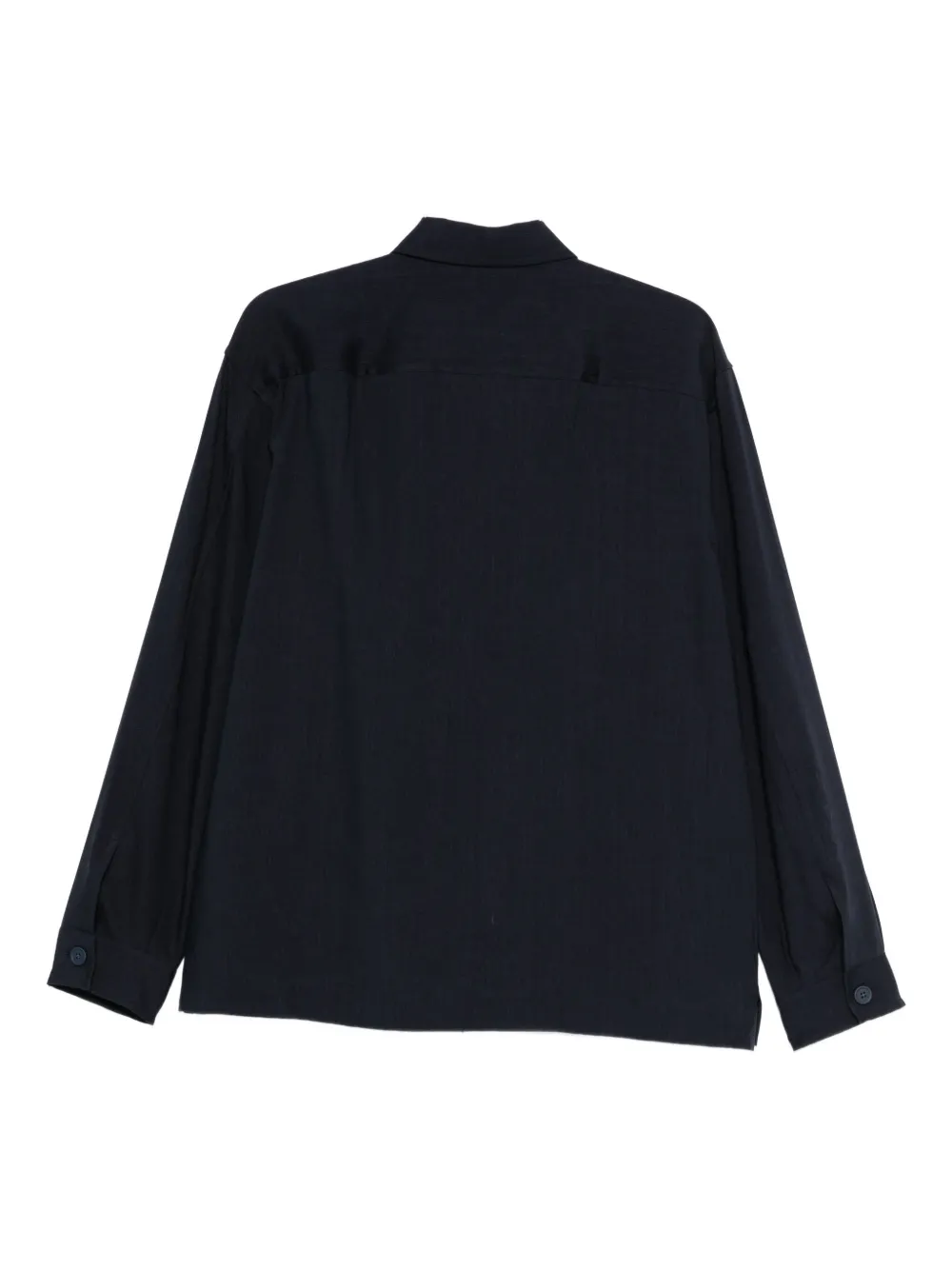 BOSS flat pocket shirt Blauw