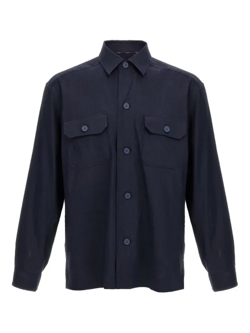 Chemise à poches poitrine - BOSS - Modalova